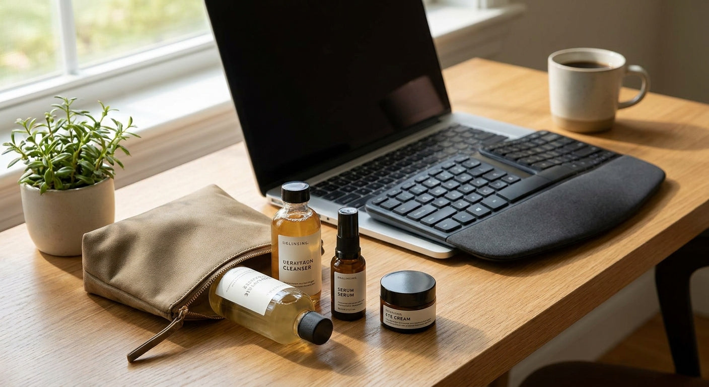 Skincare set for remote workers who keep skipping their routine