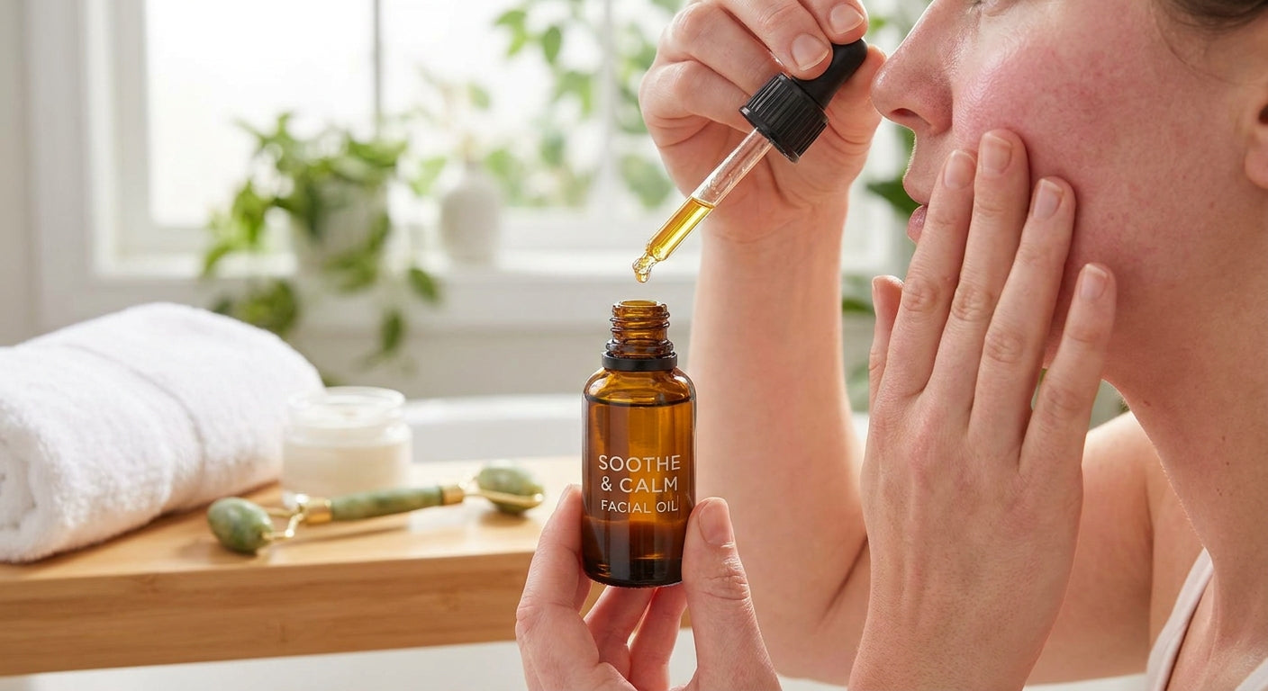 Facial oil for sensitive skin after laser hair removal