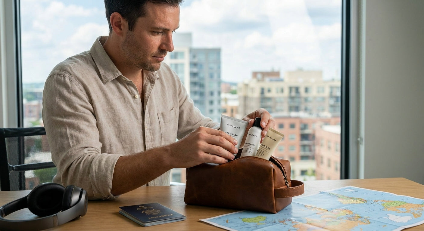 Best skincare set for men relocating overseas for work